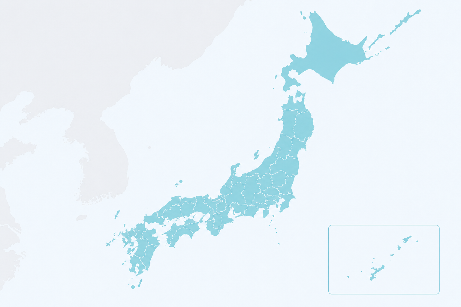 Clear Water Researchの通常営業対応エリアを示す地図